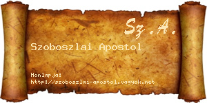 Szoboszlai Apostol névjegykártya